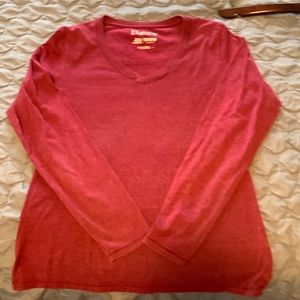 Hanes maroon LS shirt